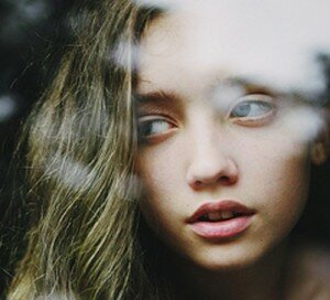 Girl reflecting Web ready